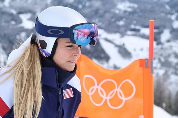 The skier Lindsey Vonn at the winter Olympics.